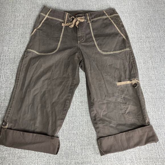 Eddie Bauer Pants - Eddie Bauer Cargo Pants Capri Women's Straight Brown Casual Relaxed Size 6